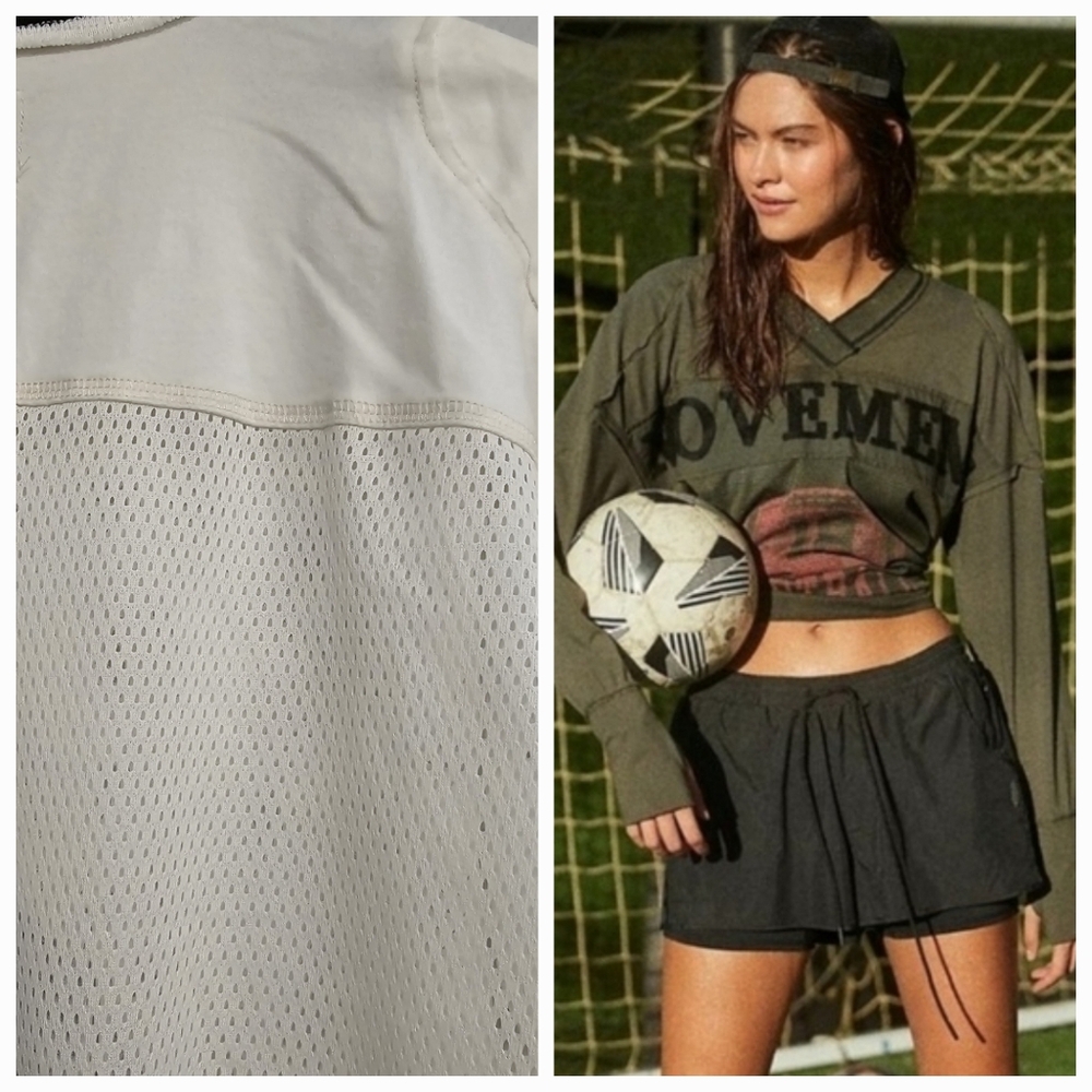 FREE PEOPLE MOVEMENT Juniper Long Sleeve Football Slouchy Jersey